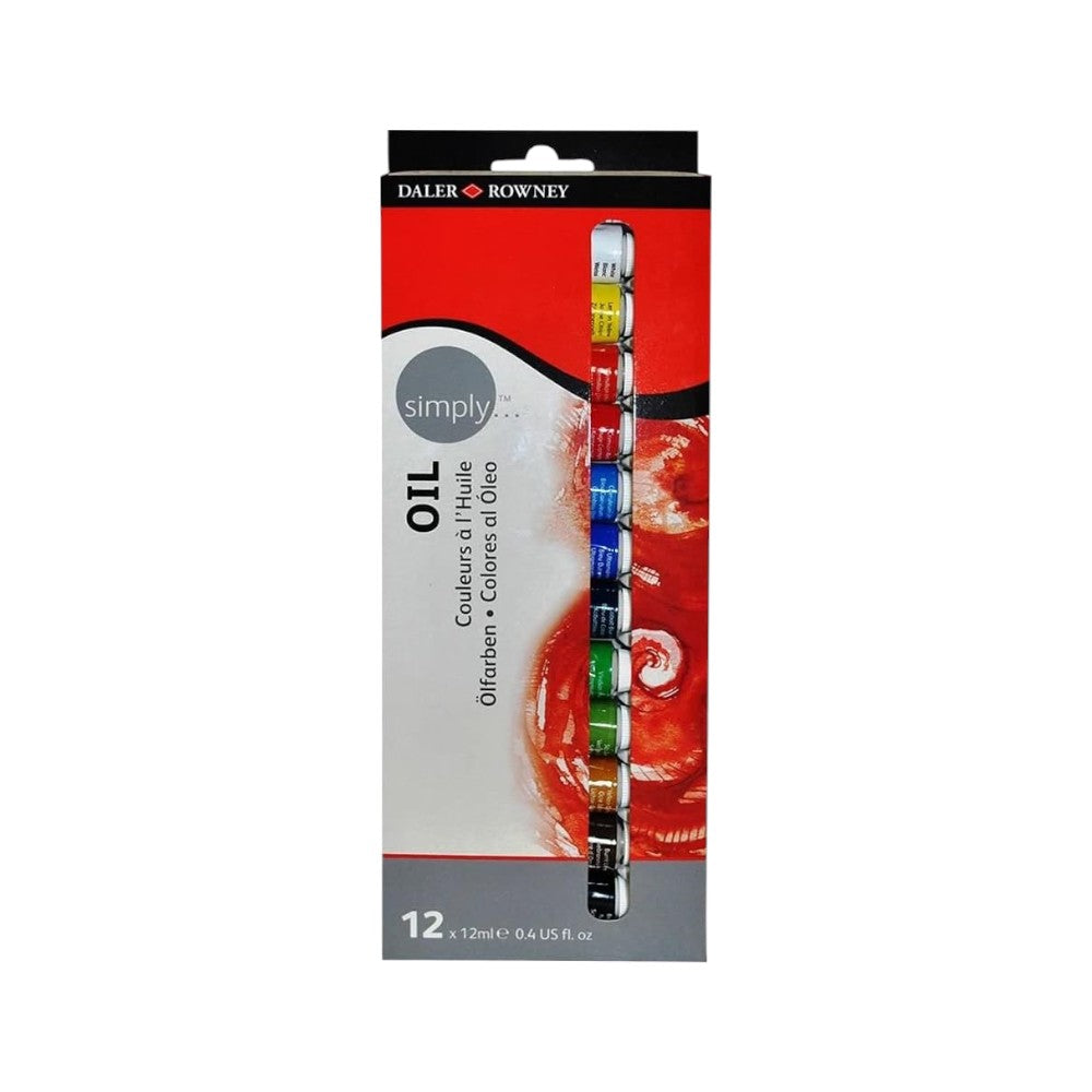 Daler Rowney Simply Oil Colour Set - 12ml Tubes (12 & 24 Colours)